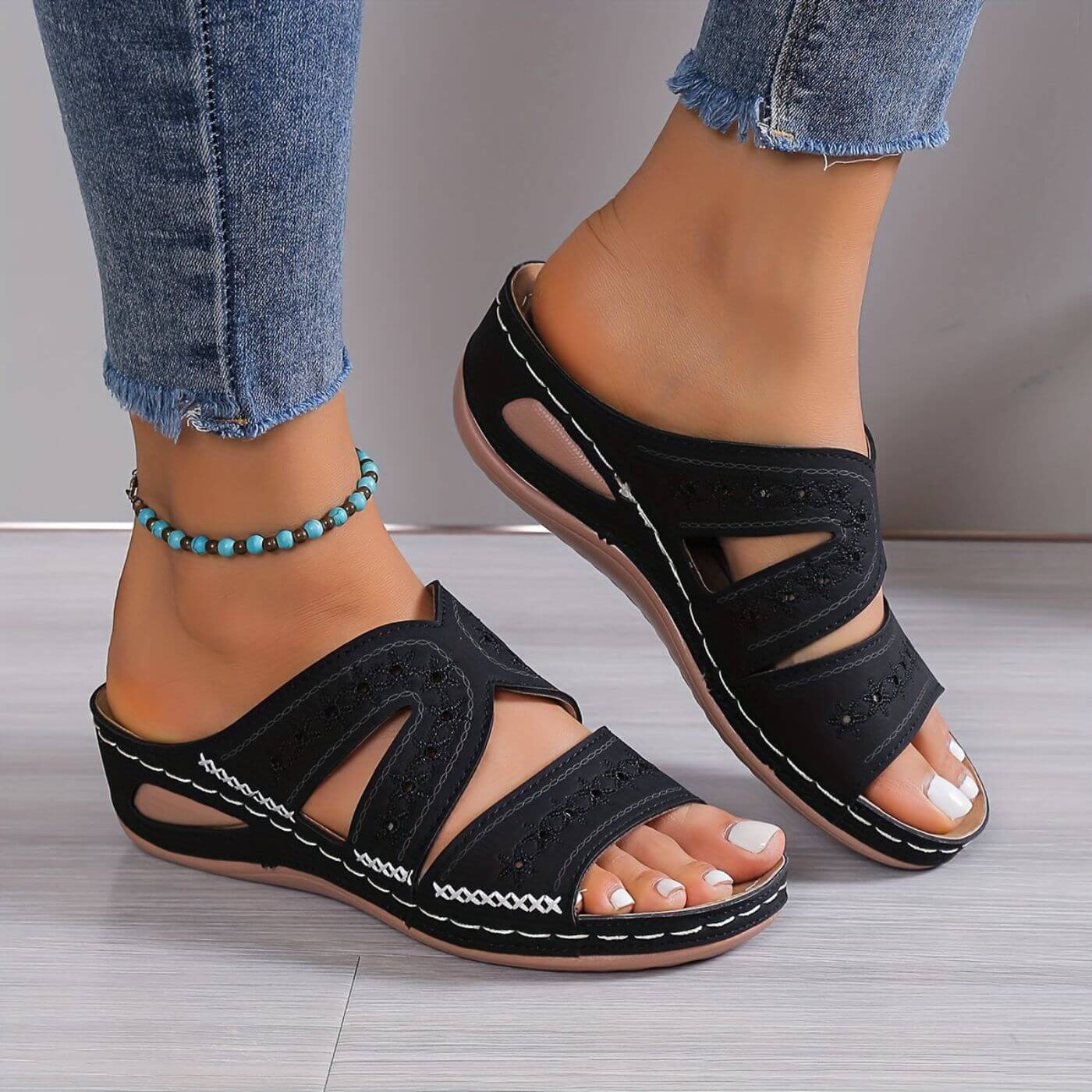 Women's Embellished Wedge Sandals | Celeste