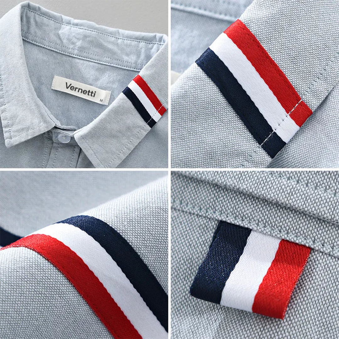 Men's Long Sleeve Striped Cotton Shirt | Milo