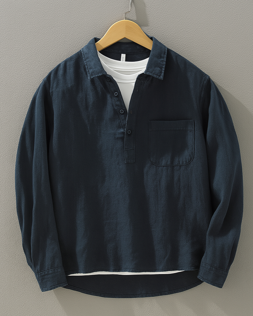 Men’s Linen Cotton Long Sleeve Shirt | Jacob