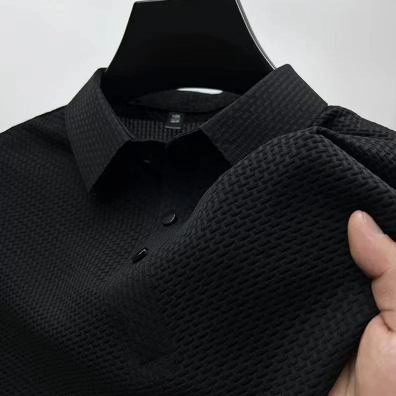 Men’s Ice Silk Textured Polo Shirt | Harrison