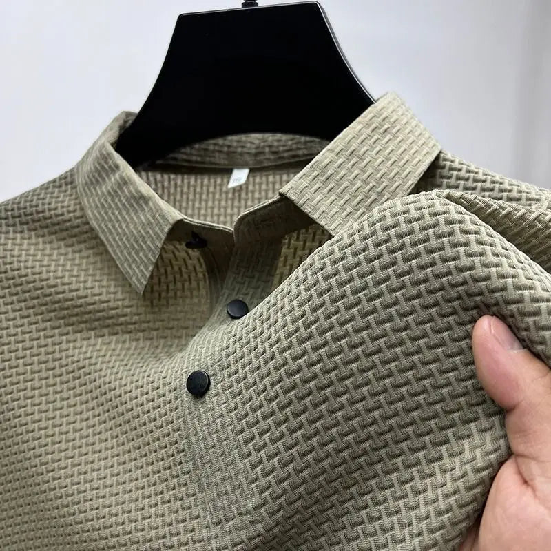 Men’s Ice Silk Textured Polo Shirt | Harrison