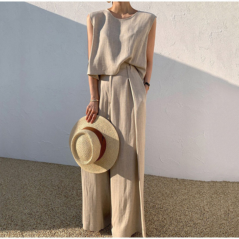 Women's Lightweight Wide Leg Summer Set | Daniela