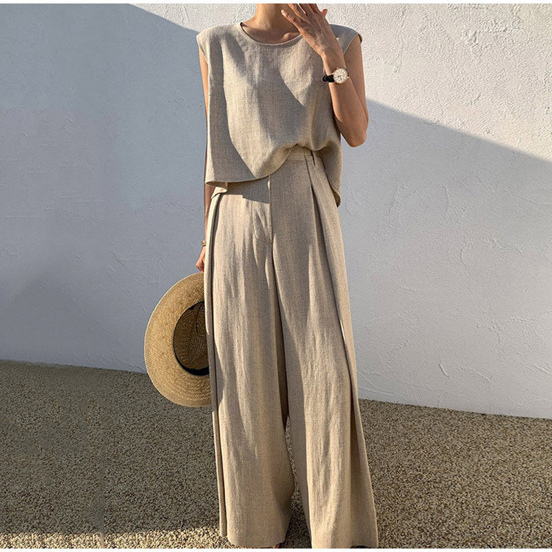 Women's Lightweight Wide Leg Summer Set | Daniela