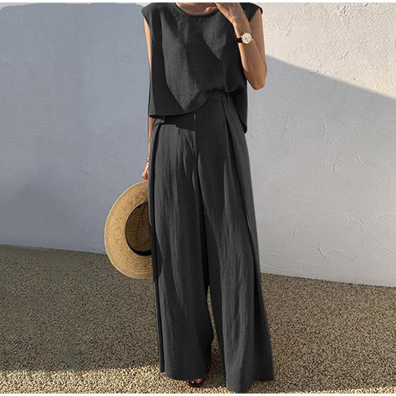 Women's Lightweight Wide Leg Summer Set | Daniela