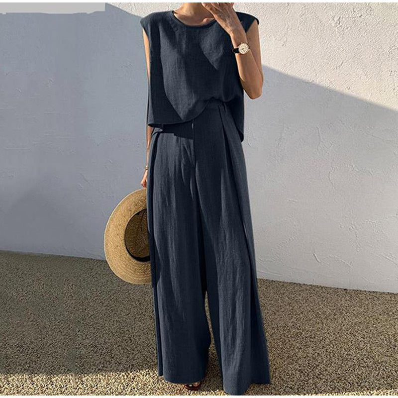 Women's Lightweight Wide Leg Summer Set | Daniela