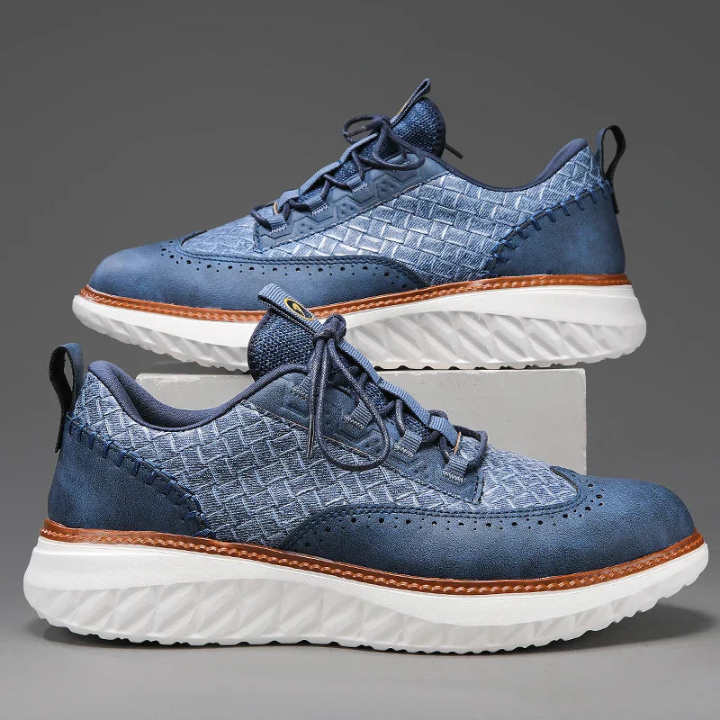 Men's Leather Sneakers with Orthopaedic Insole | Ashford