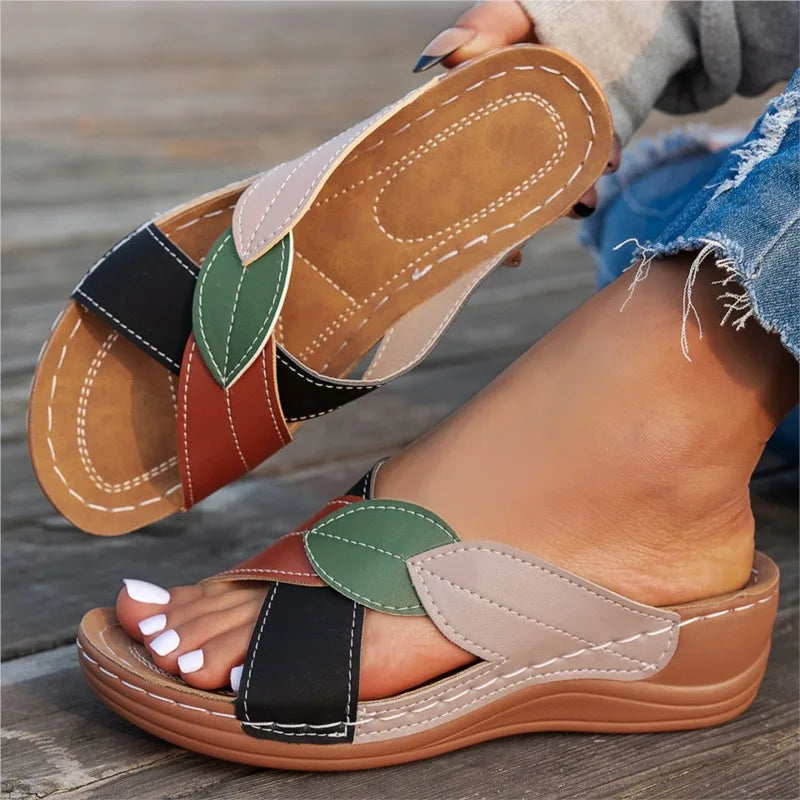Women’s Leaf Detail Summer Sandals | Mila