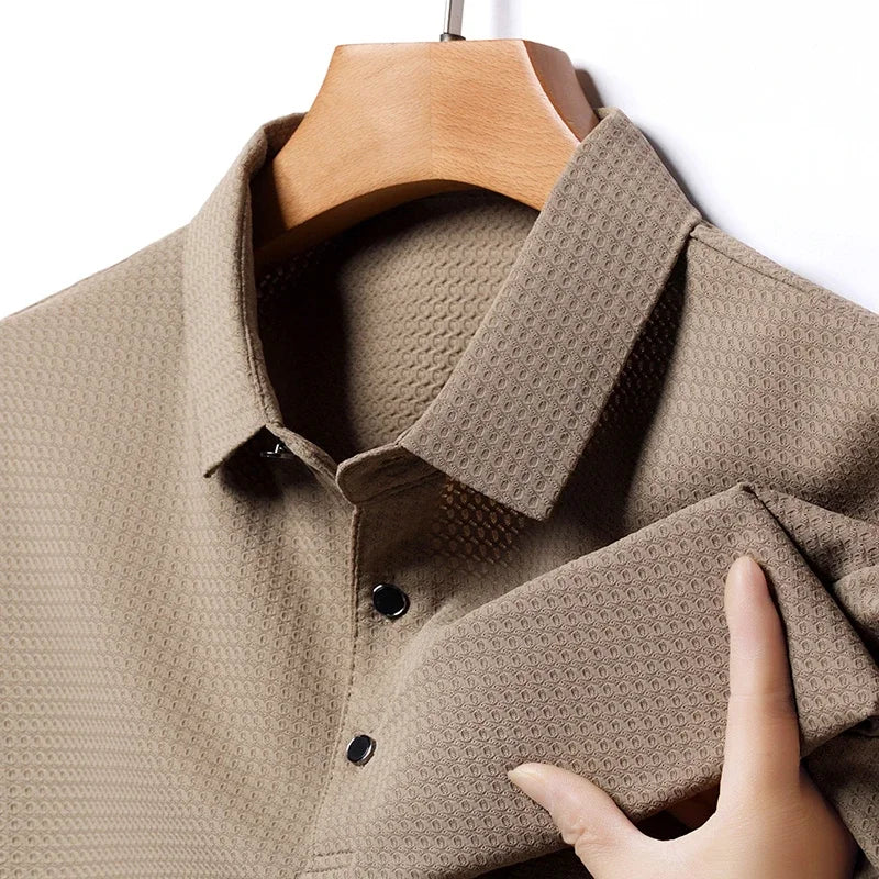 Men’s Textured Short Sleeve Polo Shirt | Daniel