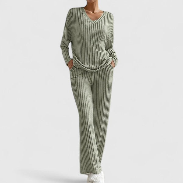 Women's Ribbed Knit Lounge Set | Clara