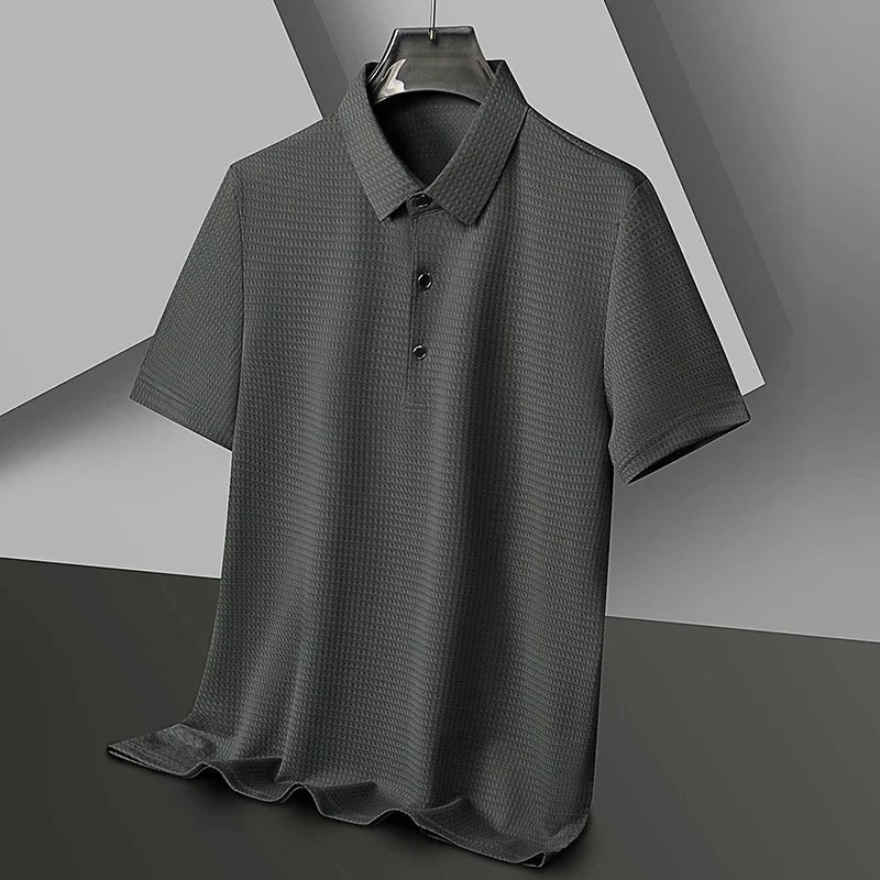 Men’s Textured Short Sleeve Polo Shirt | Daniel
