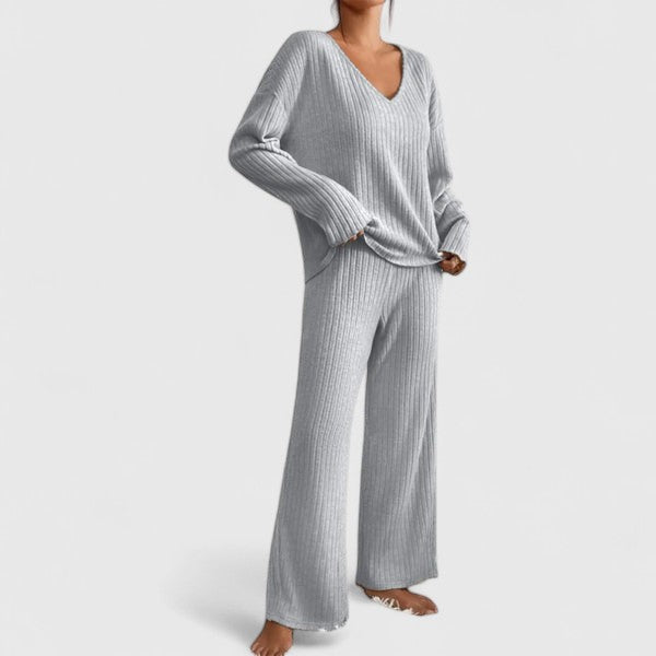 Women's Ribbed Knit Lounge Set | Clara