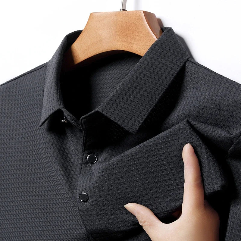 Men’s Textured Short Sleeve Polo Shirt | Daniel