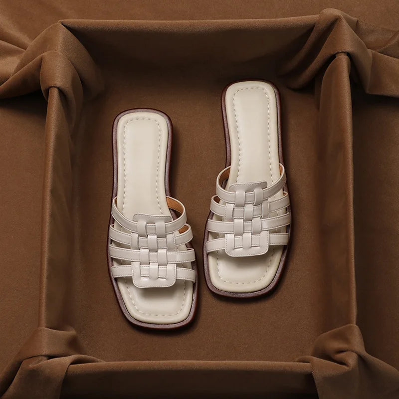 Women’s Leather Woven Sandals | Clara