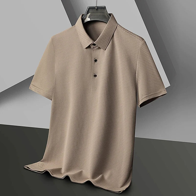 Men’s Textured Short Sleeve Polo Shirt | Daniel