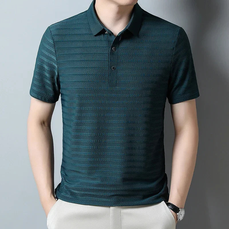 Men’s Smooth Silk Polo Shirt | Luca