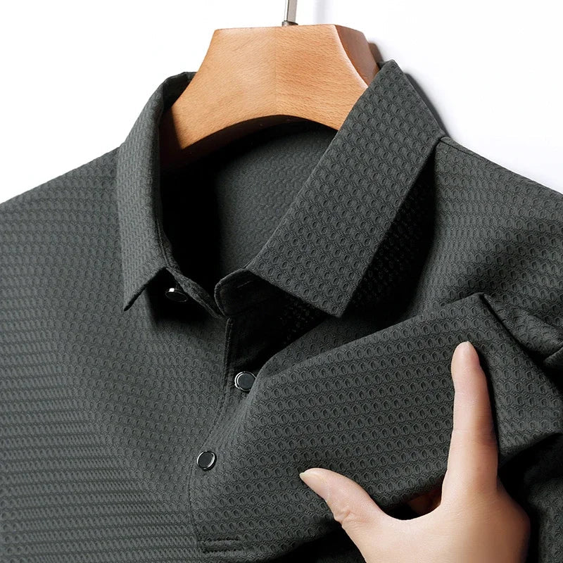 Men’s Textured Short Sleeve Polo Shirt | Daniel