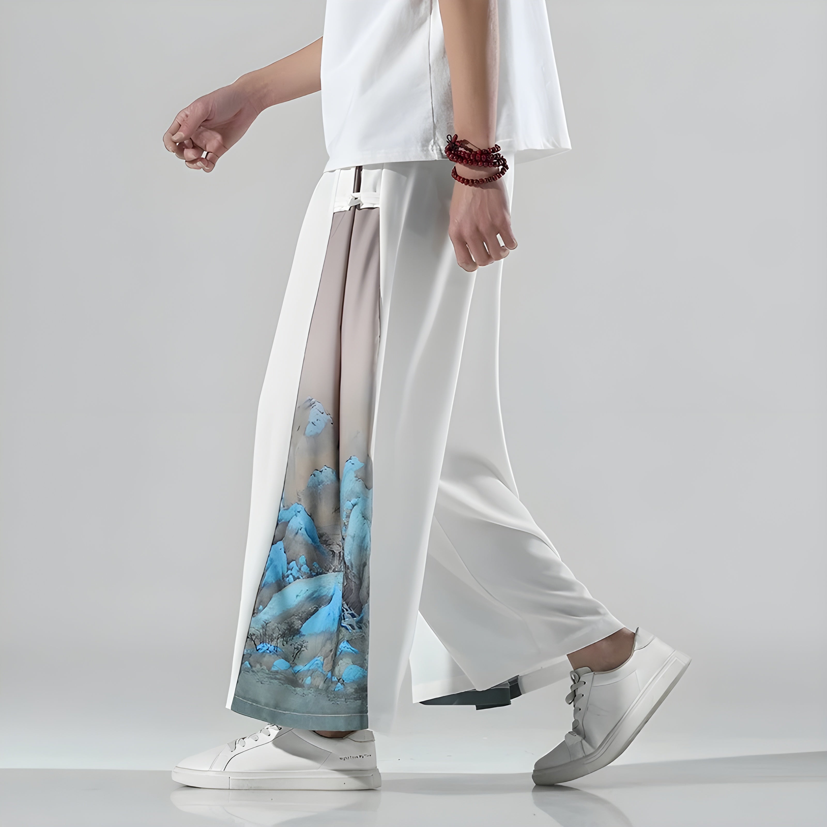 Men's Japanese-Style Side Slit Trousers | Tobias