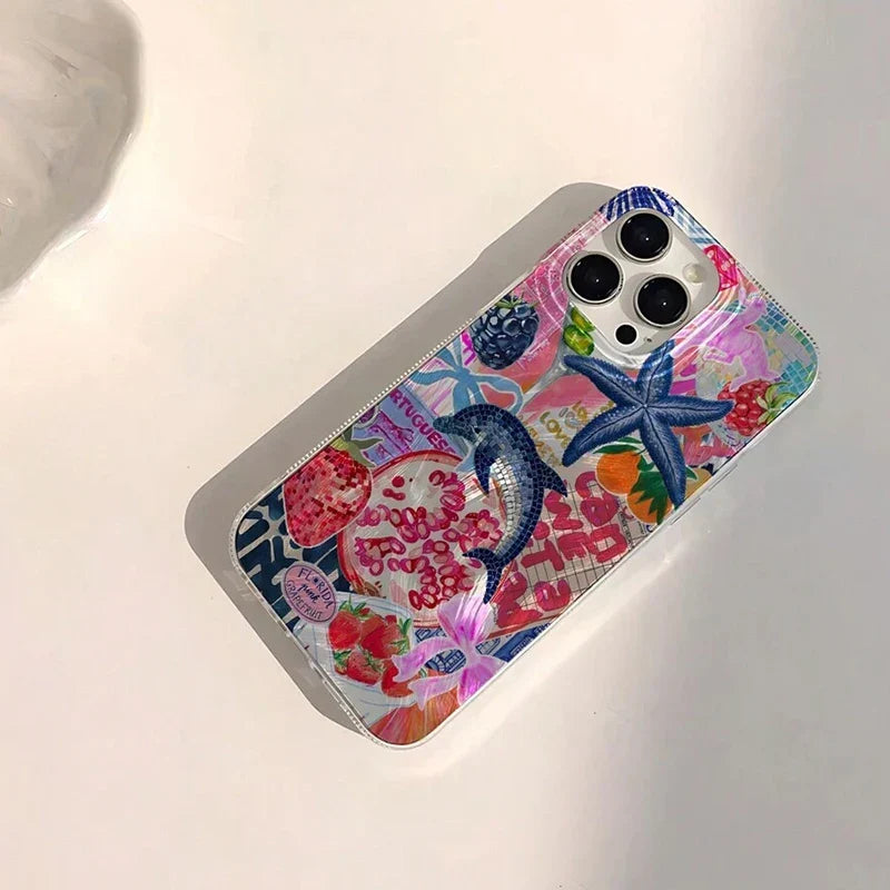 Ocean Print iPhone Case | Azure