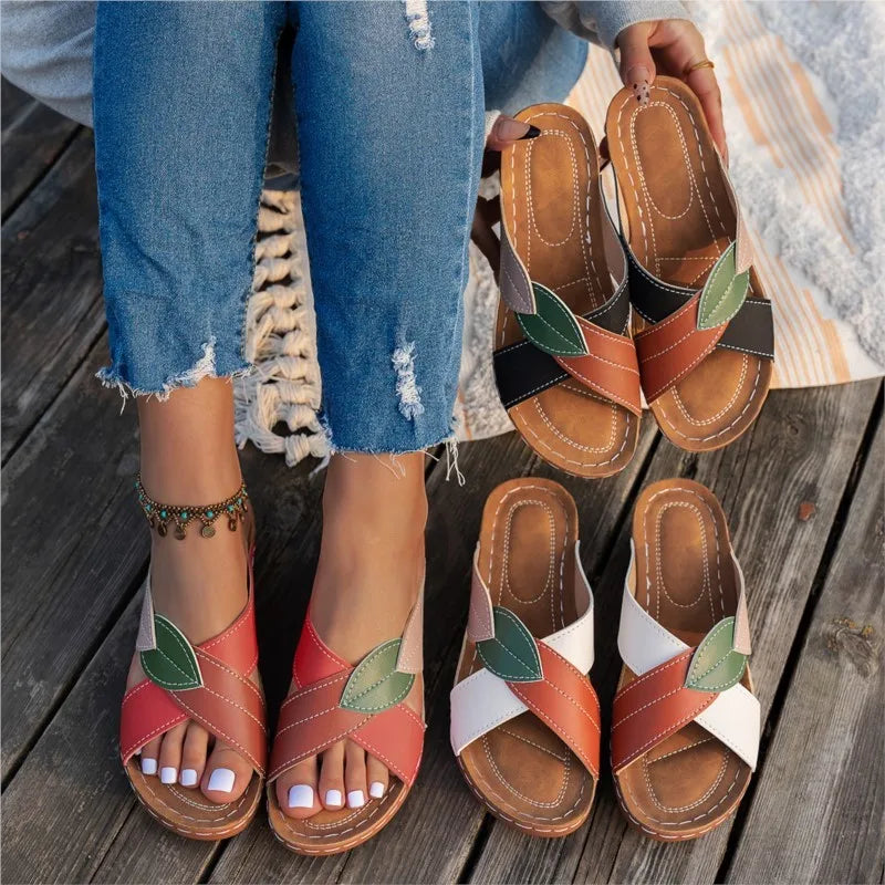 Women’s Leaf Detail Summer Sandals | Mila