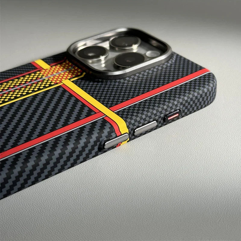 Carbon Fibre-Look MagSafe iPhone Case | Modern