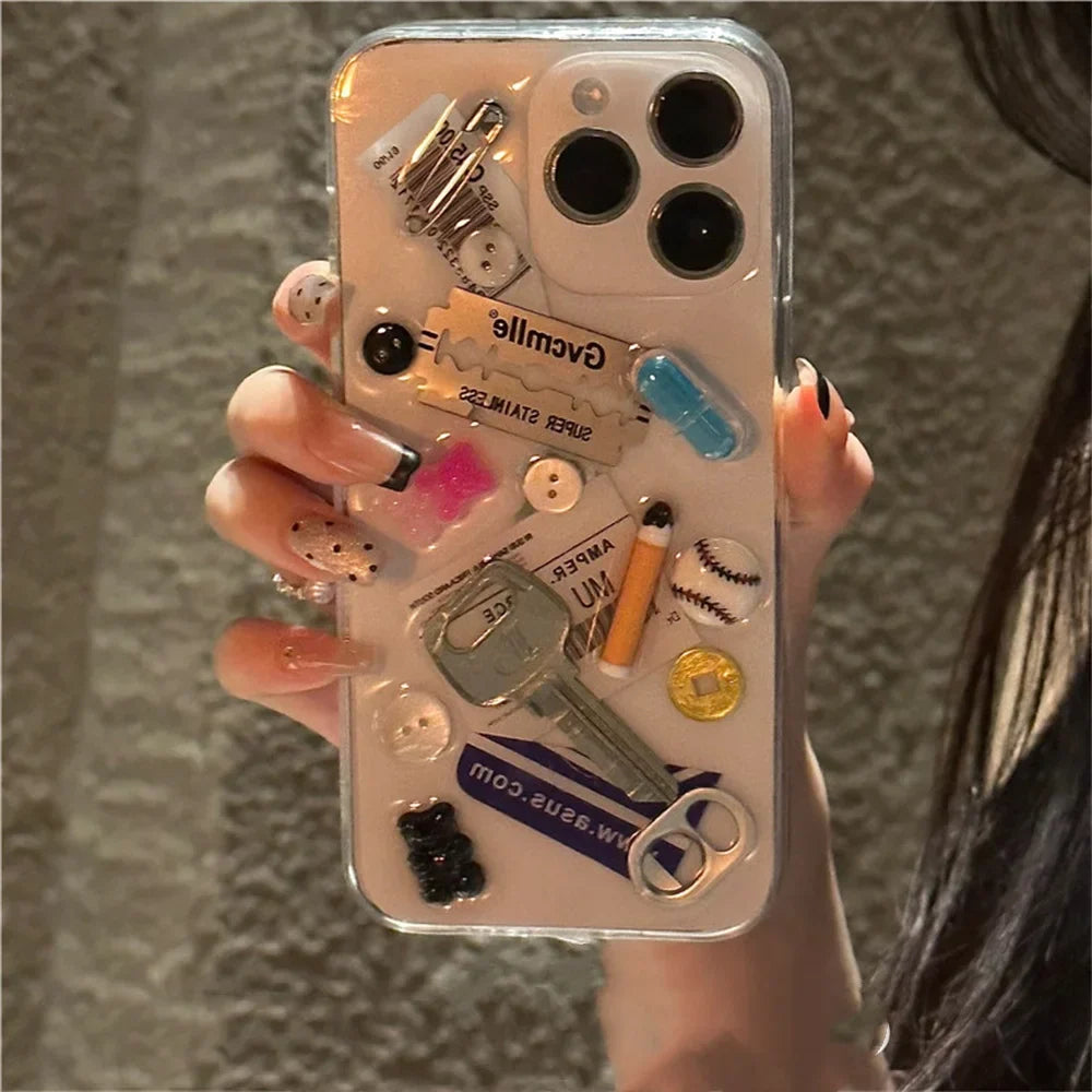 Clear iPhone Case with Charm Inserts | Zoe