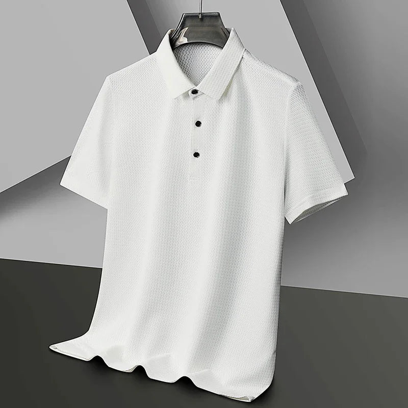 Men’s Textured Short Sleeve Polo Shirt | Daniel