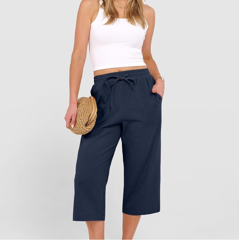 Women's Relaxed Cropped Drawstring Trousers | Esme