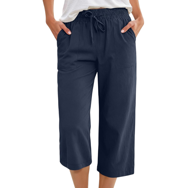 Women's Relaxed Cropped Drawstring Trousers | Esme