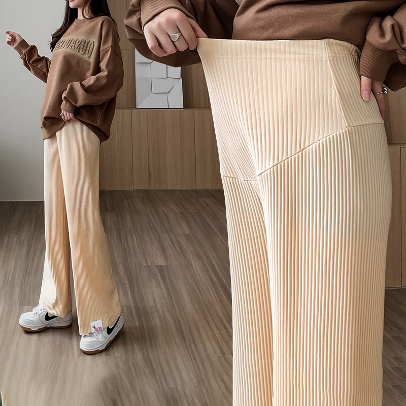 Women's Ribbed Knit Maternity Trousers | Sage