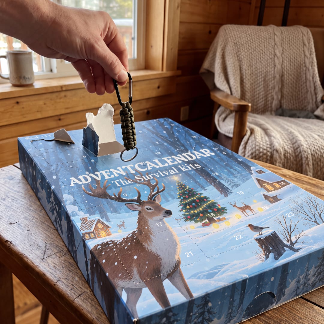 Outdoorsman Advent Calendar 2026 with 24 Fishing and Survival Tools Christmas Countdown Gift for Him_5