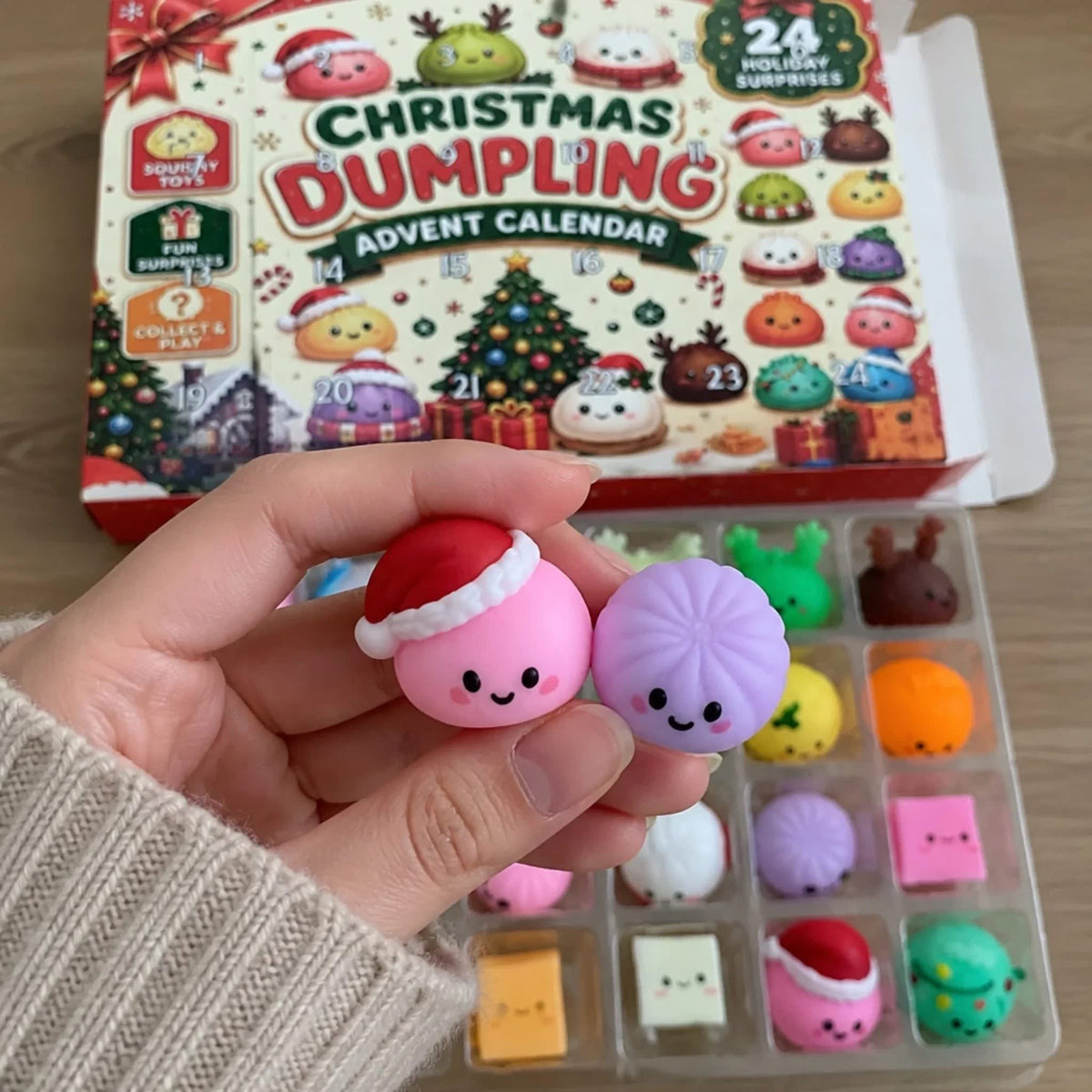 Dumpling Advent Calendar 2026 with 24 Festive Dumpling Surprises Christmas Countdown for Kids_4