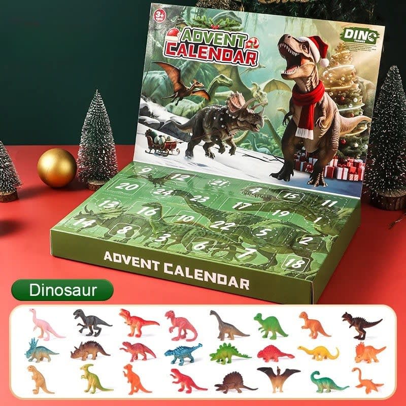 Dinosaur Advent Calendar 2026 with 24 Realistic Dino Figures Christmas Countdown for Kids_1