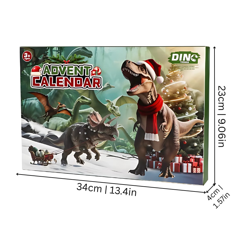 Dinosaur Advent Calendar 2026 with 24 Realistic Dino Figures Christmas Countdown for Kids_3