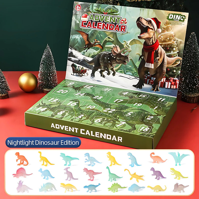 Dinosaur Advent Calendar 2026 with 24 Realistic Dino Figures Christmas Countdown for Kids_4