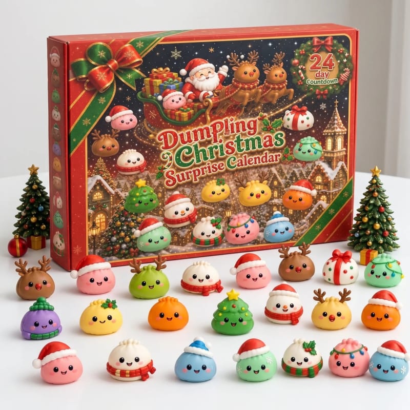 Squishy Dumpling Advent Calendar 2026 with 24 Soft Christmas Figures Christmas Countdown for Kids_1