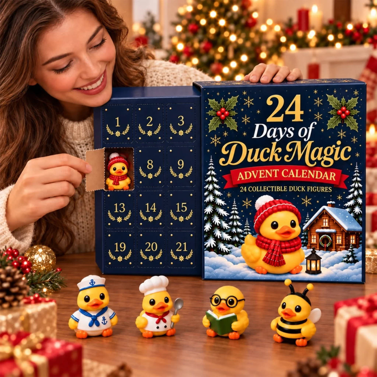 Duck Advent Calendar 2026 with 24 Costumed Duck Figures Christmas Countdown_2
