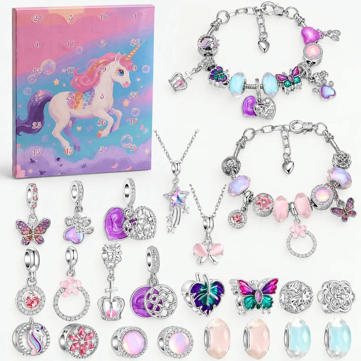 Charm Bracelet Advent Calendar 2026 with 22 Christmas Charms and 2 Bracelets Christmas Countdown Jewellery Gift_7