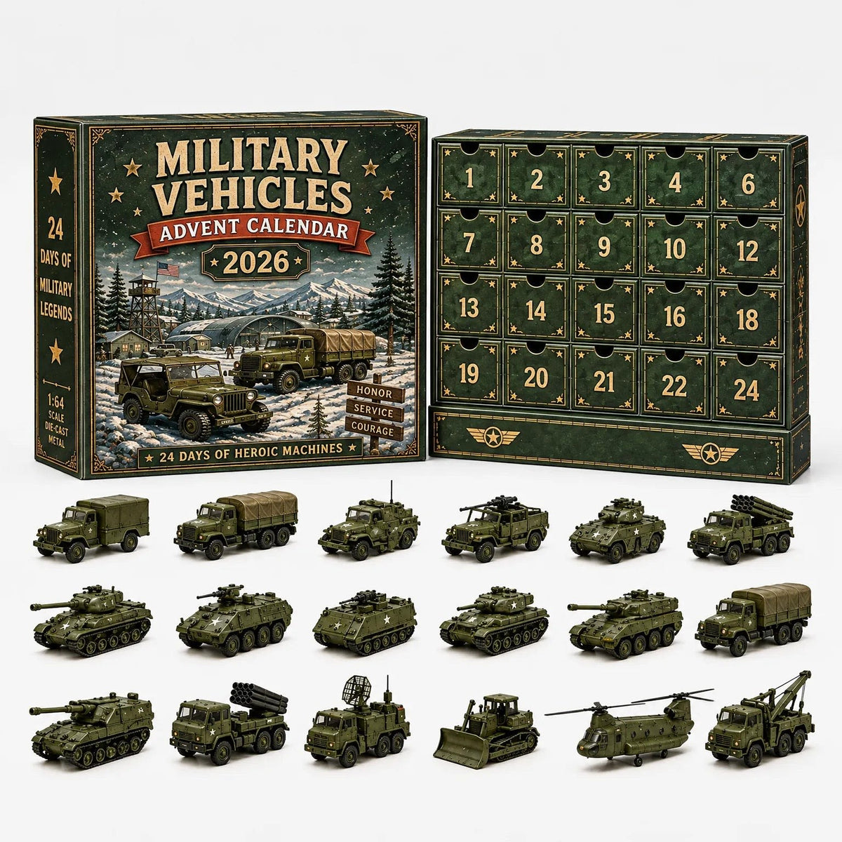 Car Advent Calendar 2026 with 24 Diecast Model Vehicles Christmas Countdown Gift for Car Lovers_5