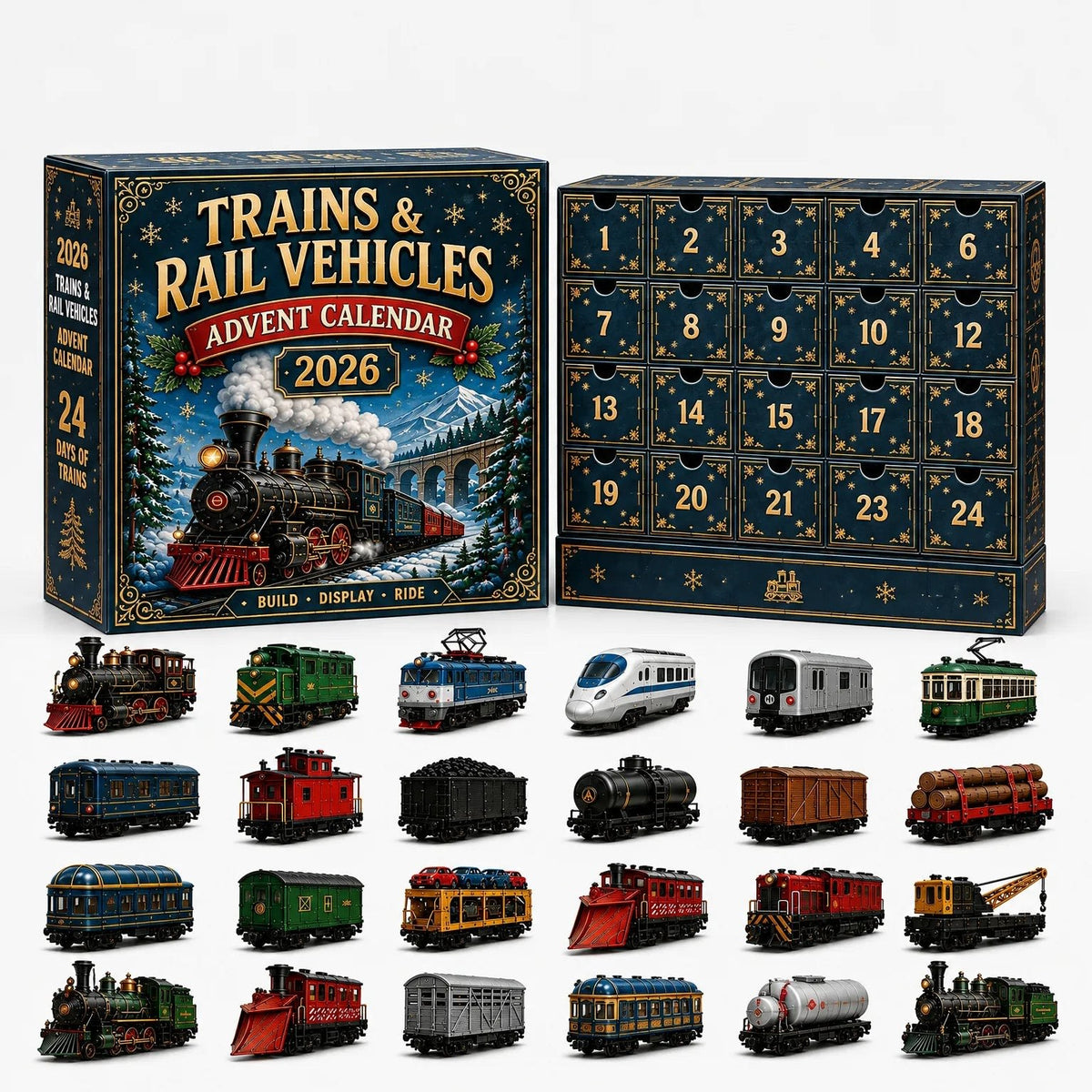 Car Advent Calendar 2026 with 24 Diecast Model Vehicles Christmas Countdown Gift for Car Lovers_7