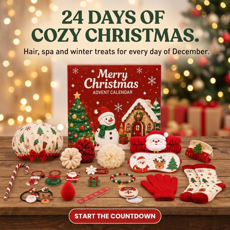 Hair Accessories Advent Calendar 2026 with 24 Spa and Winter Gifts Christmas Countdown Gift for Her_1