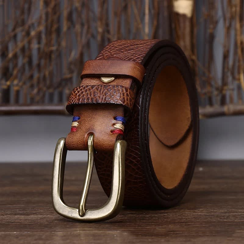 Men's Embossed Leather Belt | Padraig_1