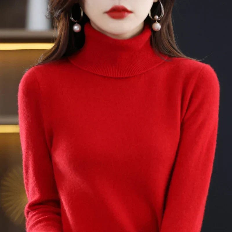 Women's Cashmere High Neck Jumper | Elenid_2