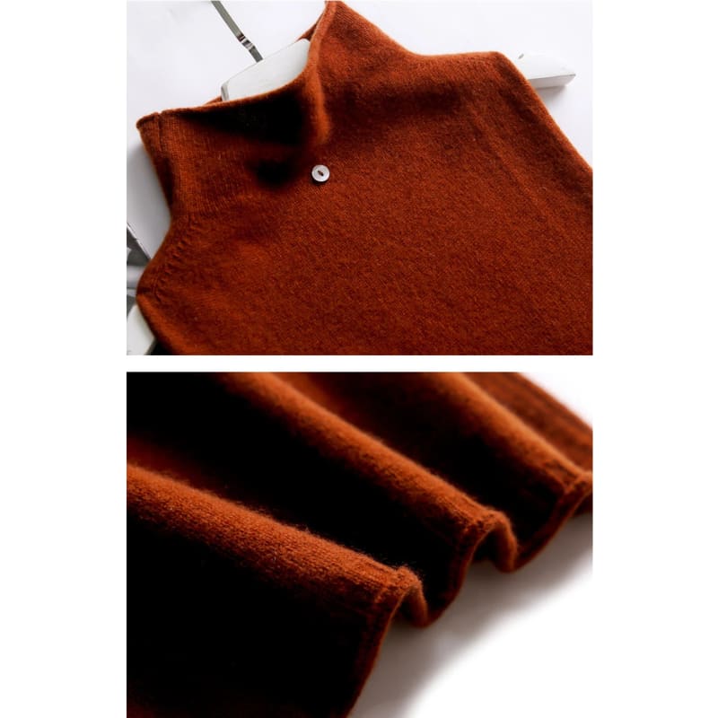 Women's Sleeveless High Neck Jumper | Immy_9