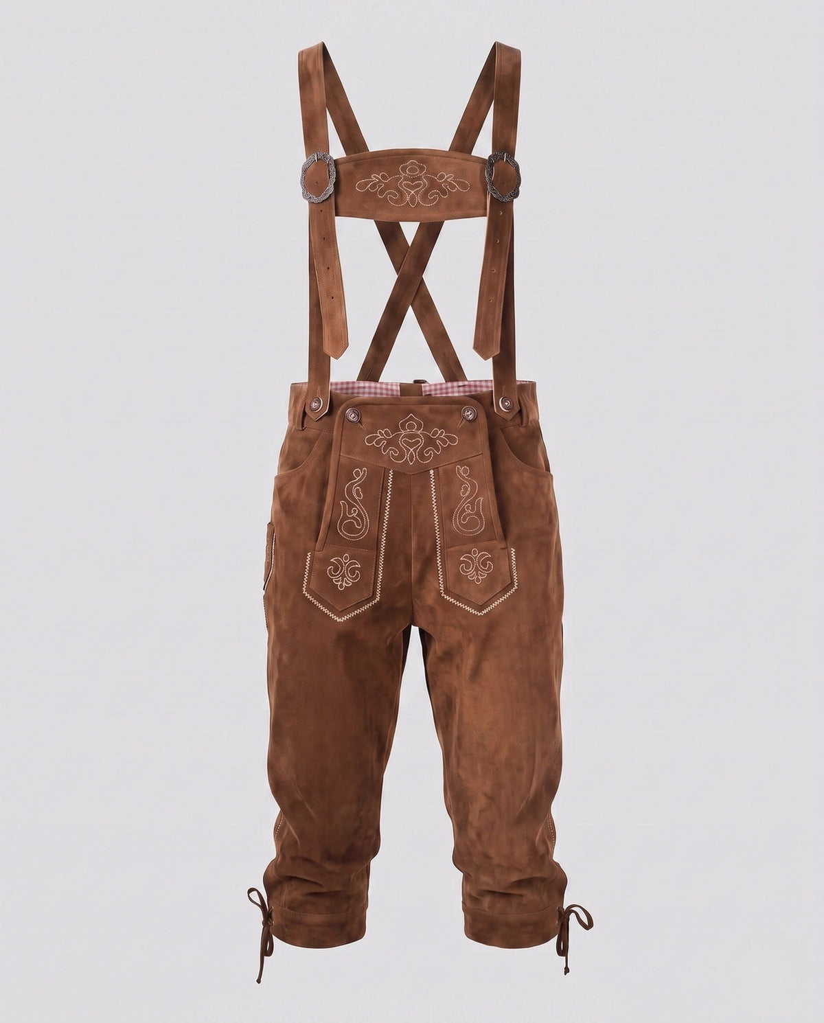 Women's Embroidered Lederhosen Trousers with Braces | Magdalen_7