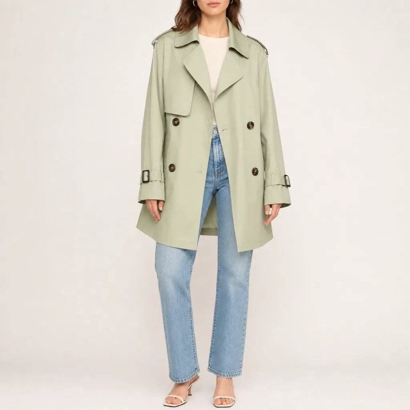 Women's Relaxed Fit Double Breasted Trench Coat | Amara_1