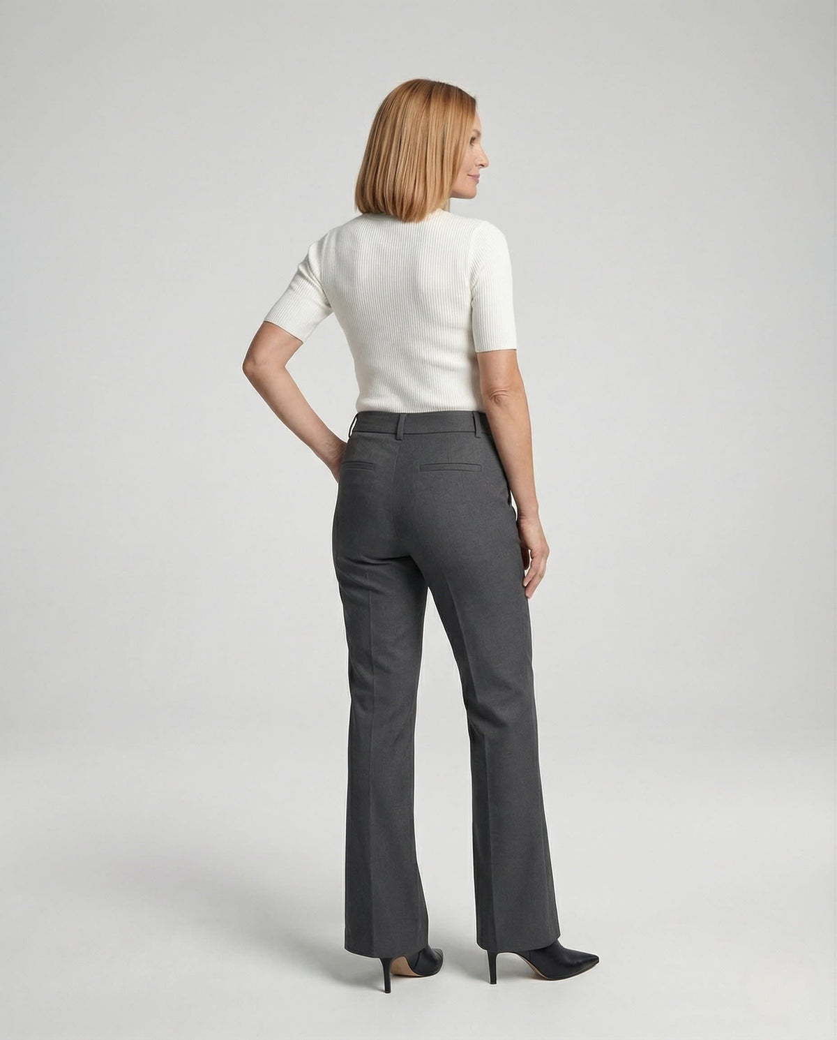Women's Tailored Flared Trousers | Rebecca_3