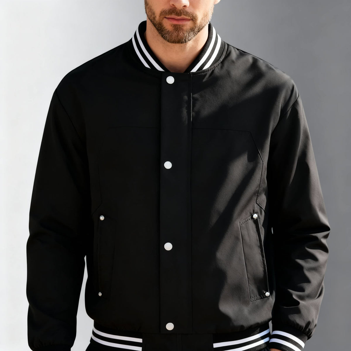 Men's Color Block Varsity Jacket | Brett_3
