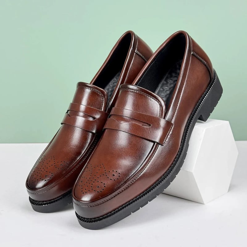 Men's Leather Penny Loafers | Irvine_1