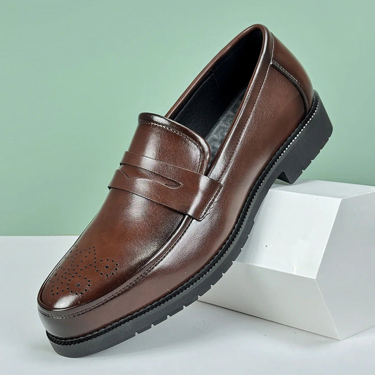 Men's Leather Penny Loafers | Irvine_3
