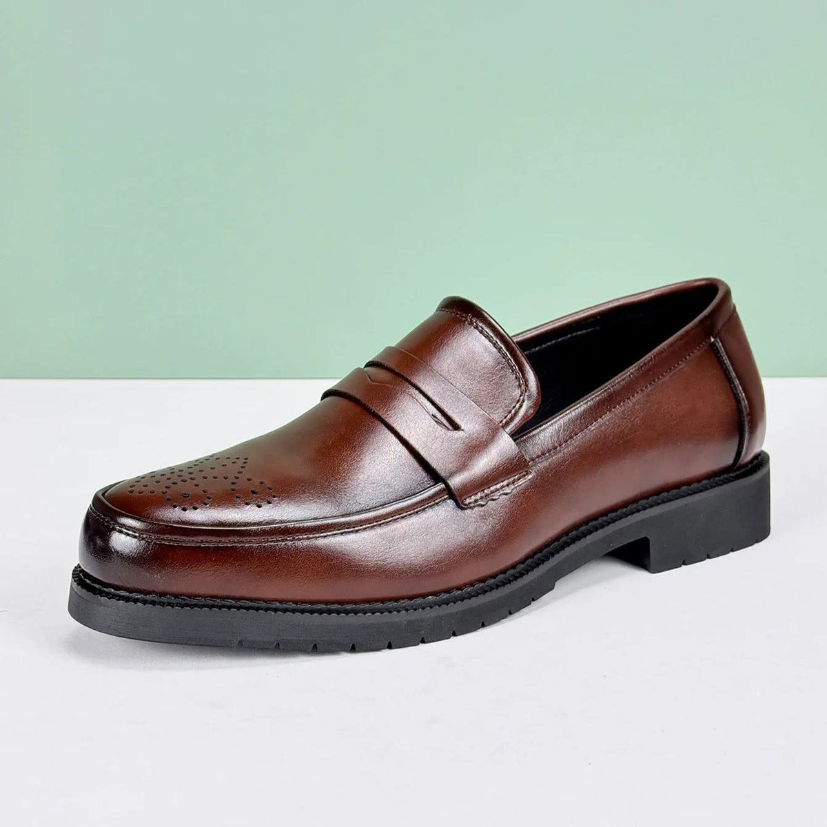Men's Leather Penny Loafers | Irvine_4
